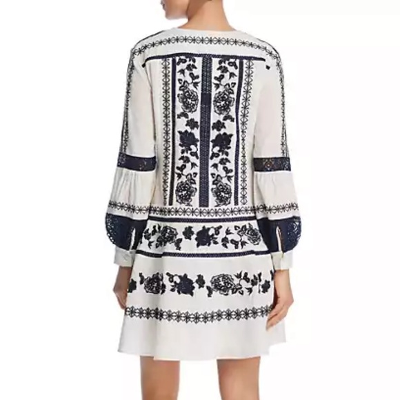 Tory Burch embroidered Gabriela dress size 4 rare find! With slip. - Picture 2 of 9